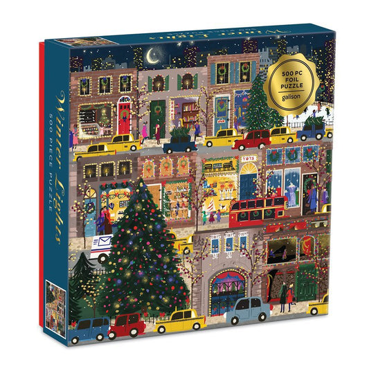 GALISON Winter Lights Foil Puzzle 500 Pc Puzzle