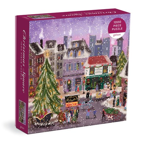 GALISON Christmas Square 1000 Piece Puzzle in Square Box