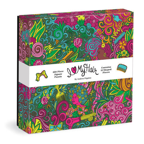 GALISON Andrea Pippins I Love My Hair 500 Piece Puzzle with Shaped Pieces