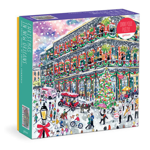 GALISON Michael Storrings Christmas in New Orleans 1000 Piece Puzzle with Square Box