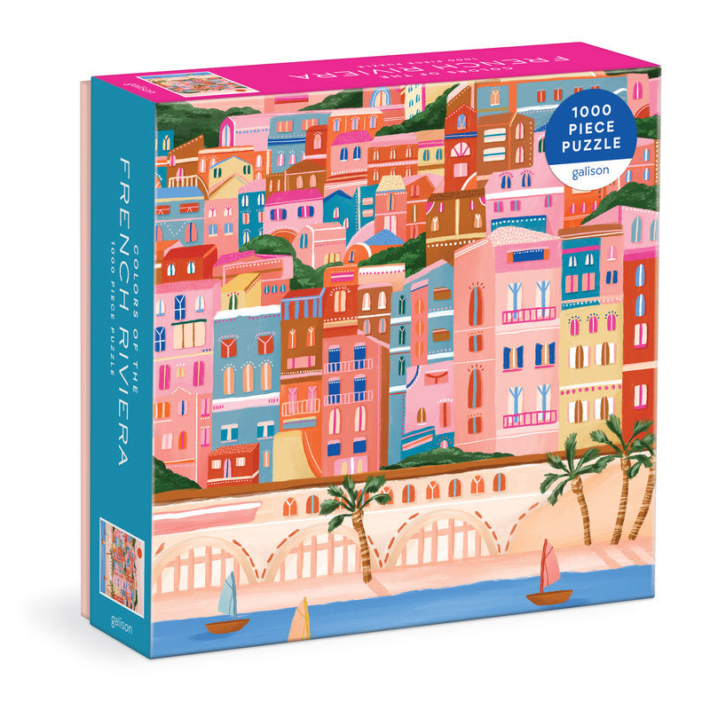 GALISON Colors Of The French Riviera 1000 Piece Puzzle in Square Box