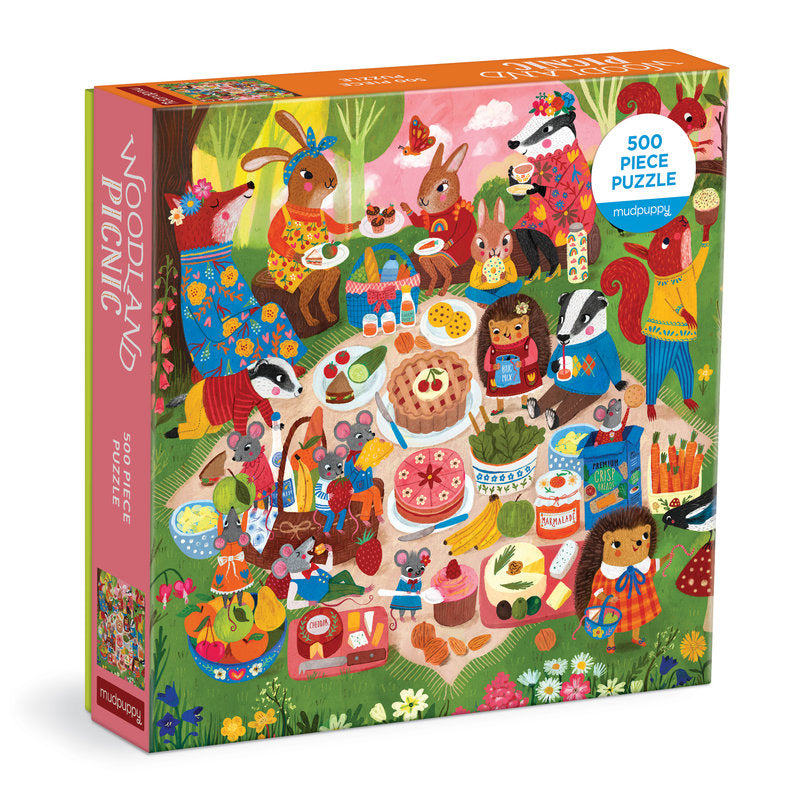 MUDPUPPY, Woodland Picnic 500 Piece Family Puzzle