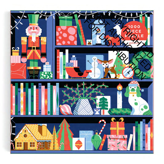 GALISON Deck the Shelves 1000 Piece Puzzle in a Square Box