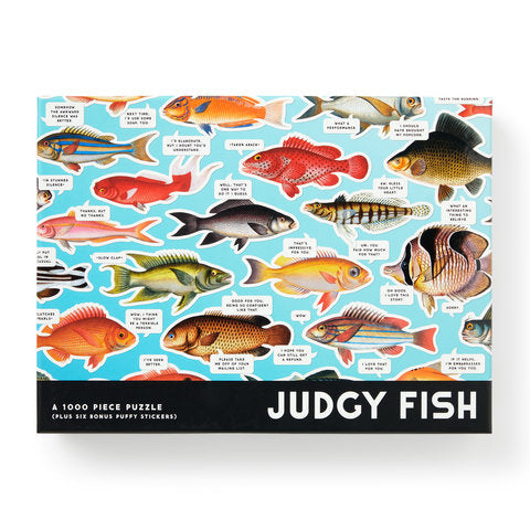 BRASS MONKEY Judgy Fish 1000 Piece Puzzle