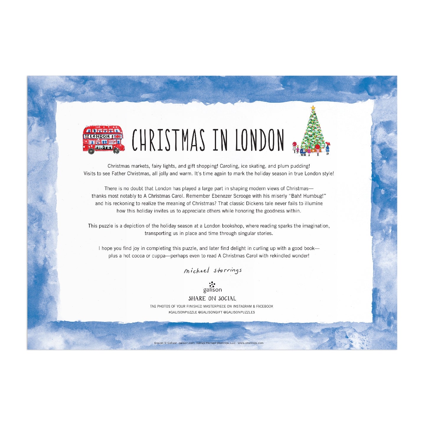 GALISON Michael Storrings Christmas in London 1000 Piece Puzzle