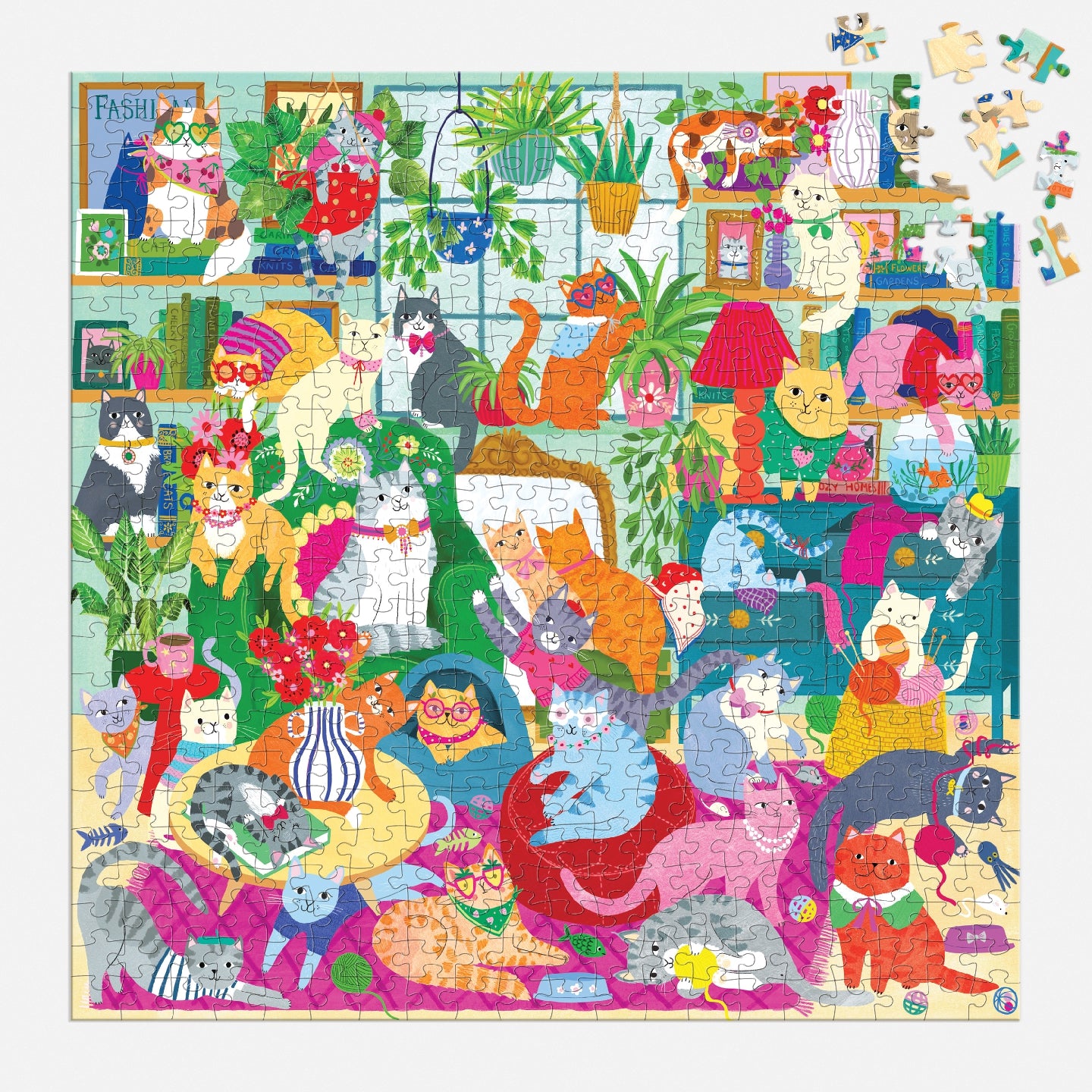 GALISON Caturday Afternoon 500 Piece Family Puzzle