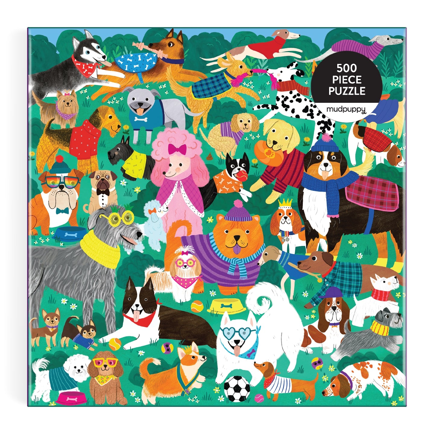 MUDPUPPY Doggone Days 500 Piece Family Puzzle