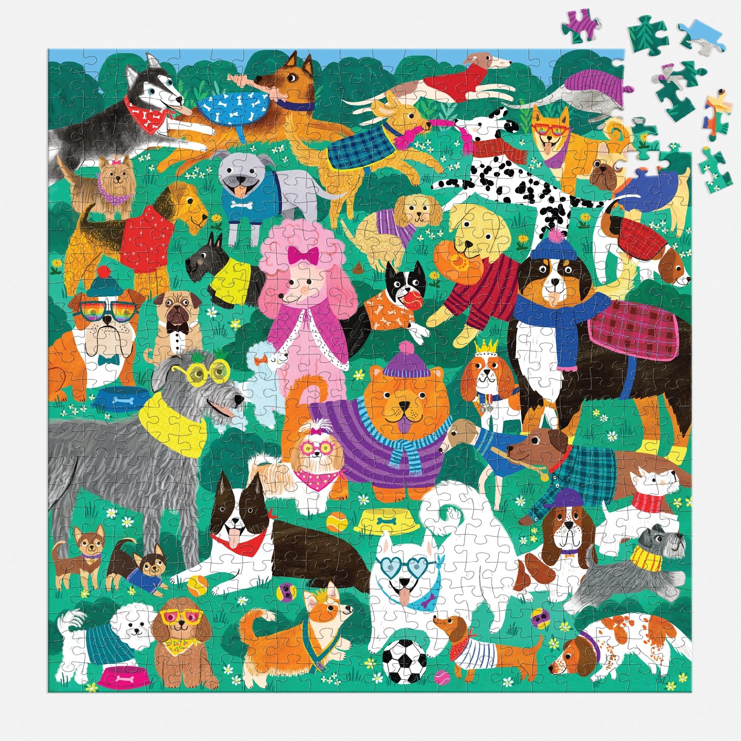MUDPUPPY Doggone Days 500 Piece Family Puzzle