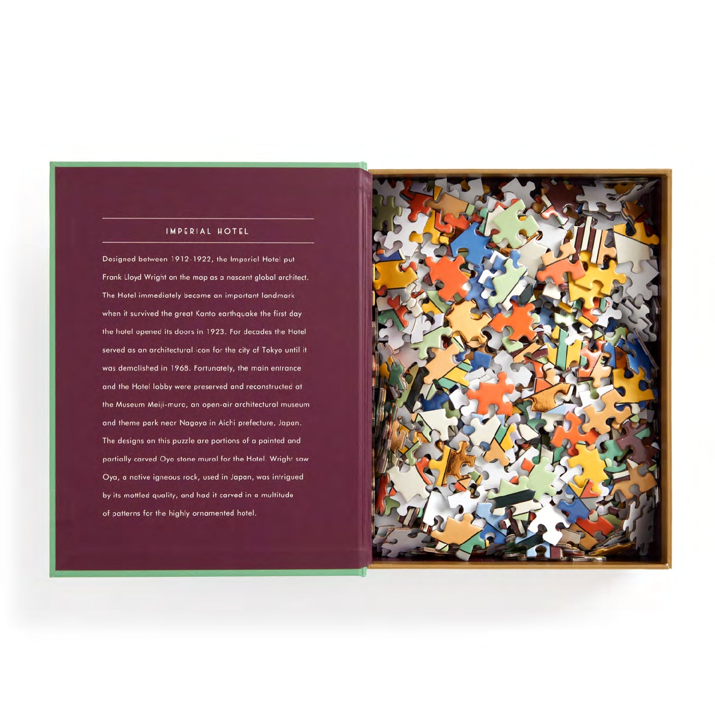 GALISON Frank Lloyd Wright Imperial Hotel 500 Piece Book Puzzle