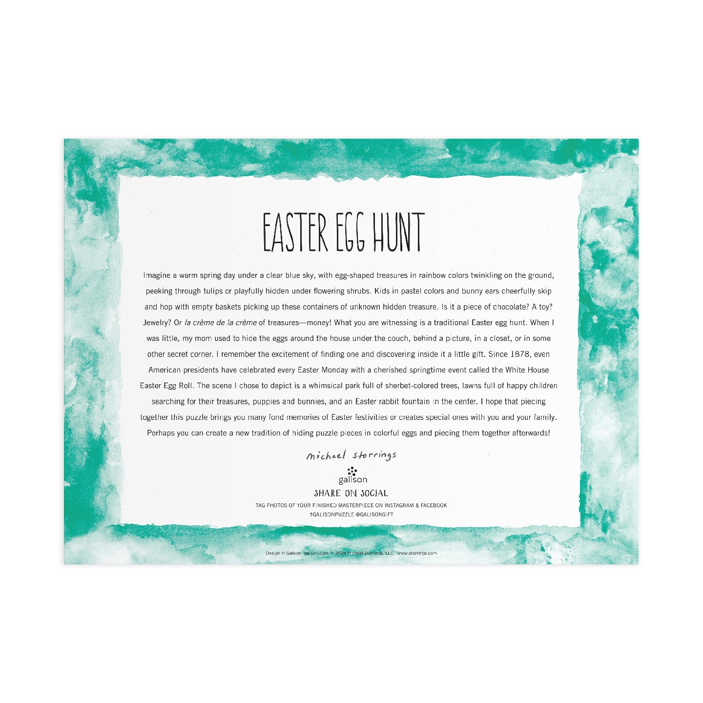 GALISON Michael Storrings Easter Egg Hunt 1000 Piece Puzzle