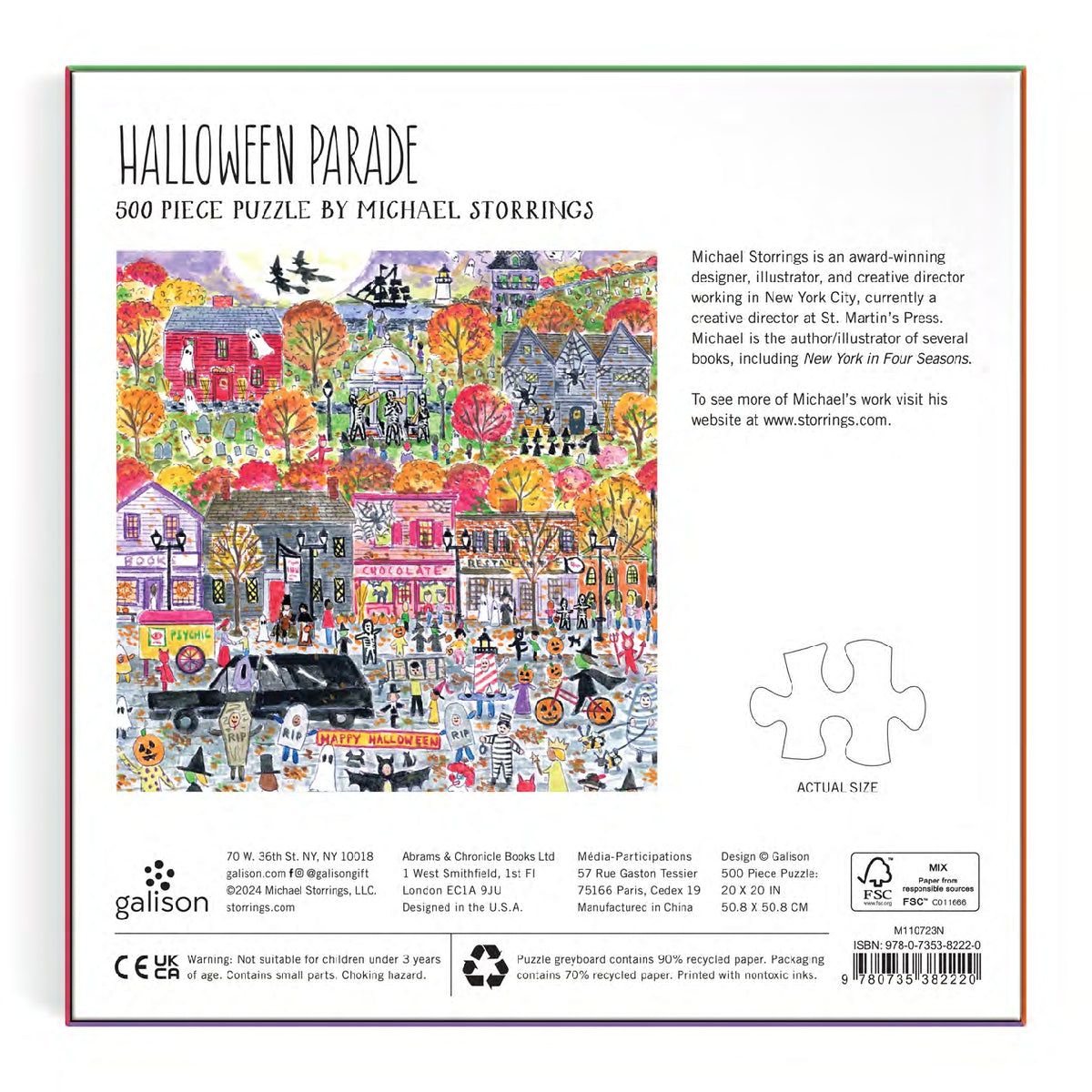 GALISON Michael Storrings Halloween Parade 500 Piece Puzzle