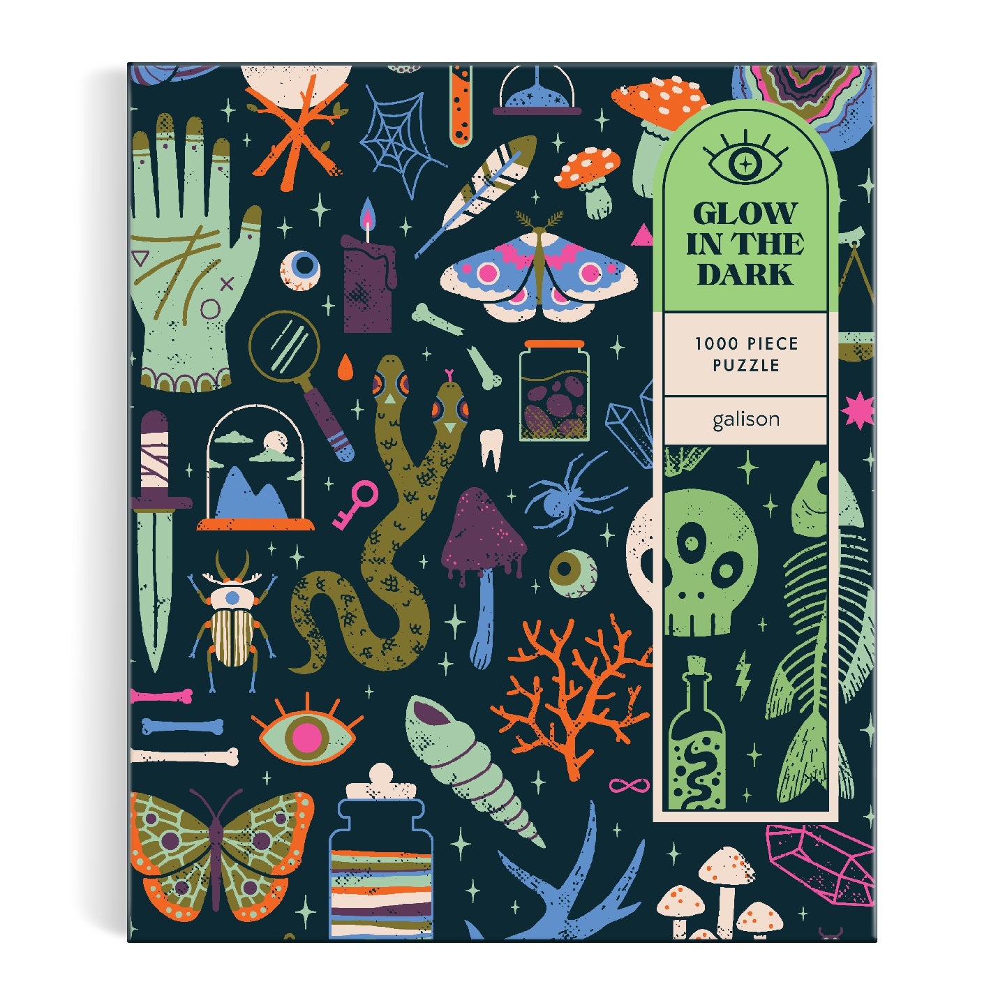 GALISON  Occult and Curious 1000 Piece Glow in the Dark Puzzle