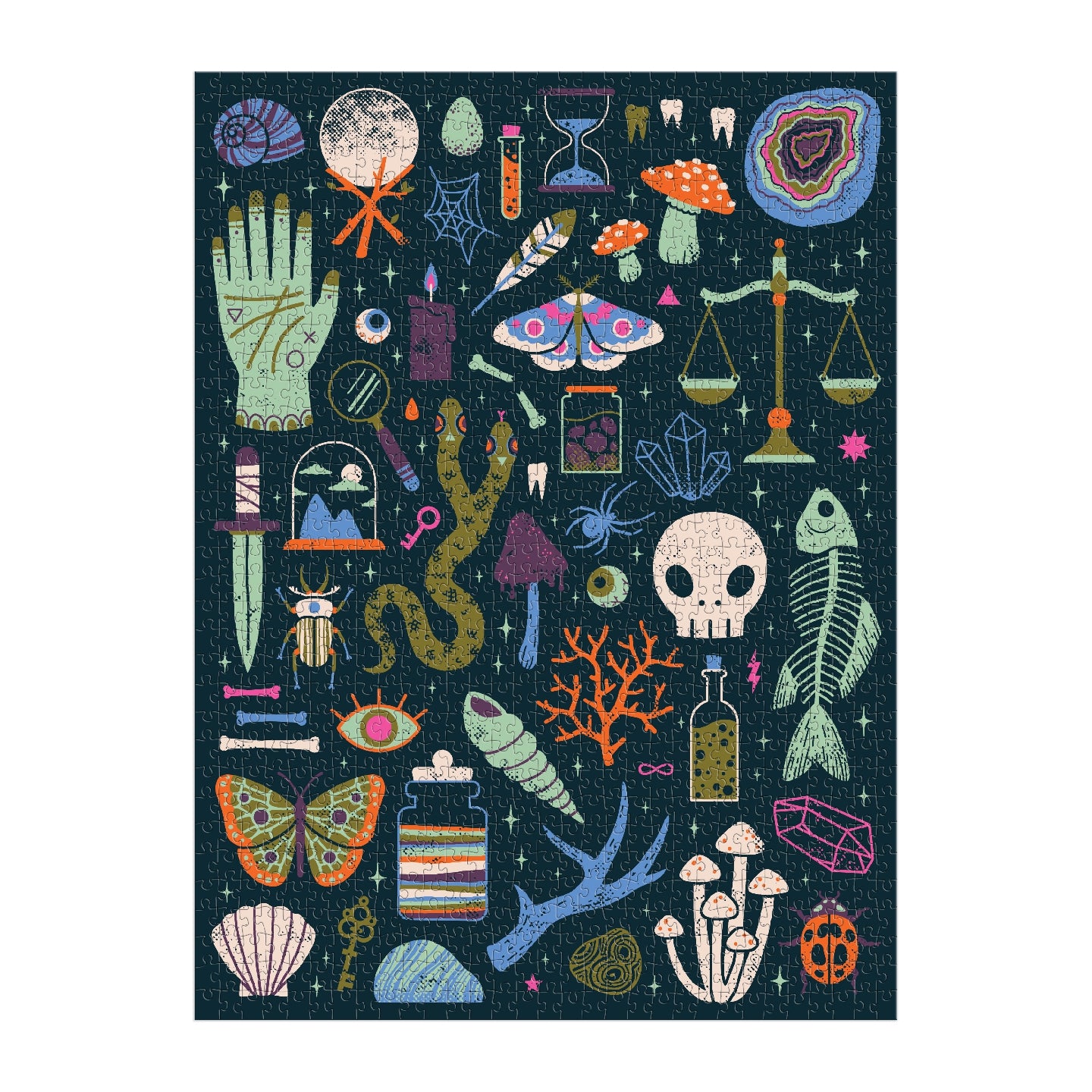 GALISON  Occult and Curious 1000 Piece Glow in the Dark Puzzle