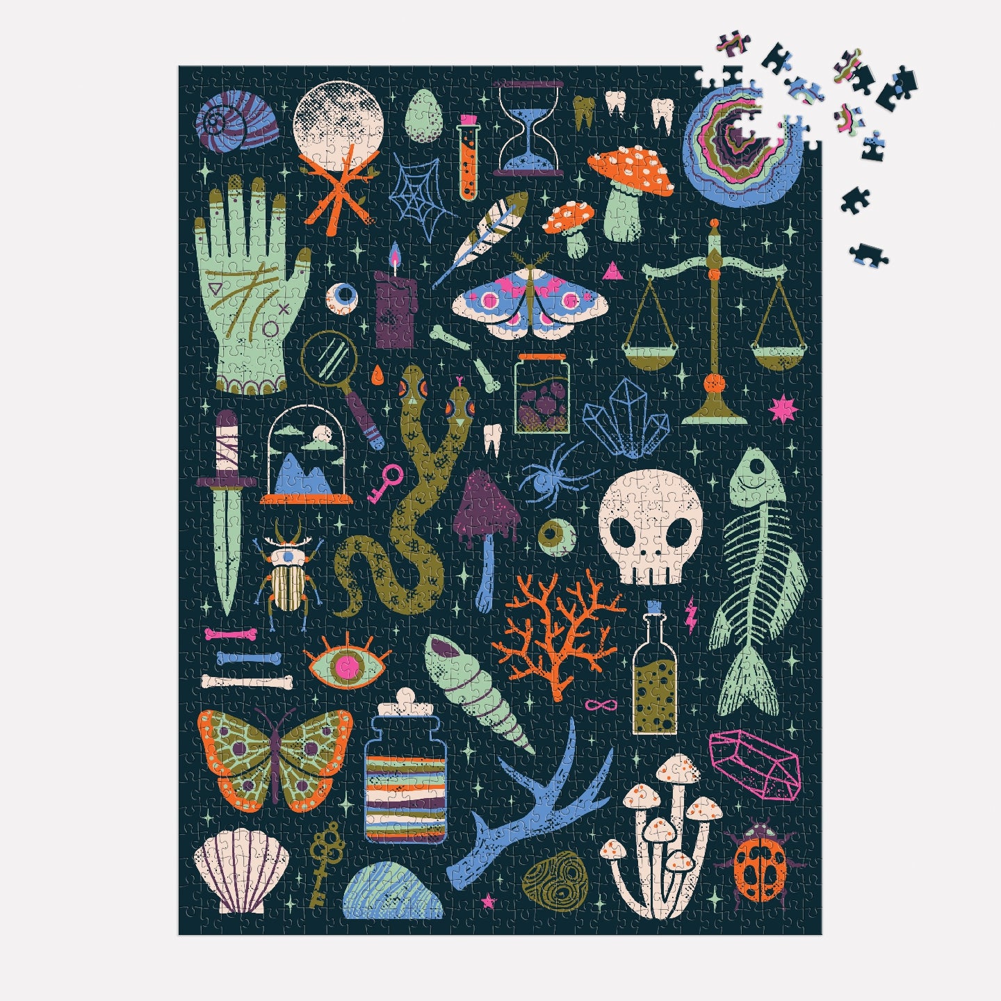 GALISON  Occult and Curious 1000 Piece Glow in the Dark Puzzle