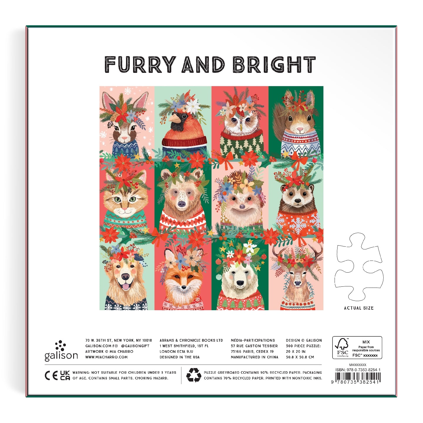 GALISON Furry And Bright 500 Piece Puzzle