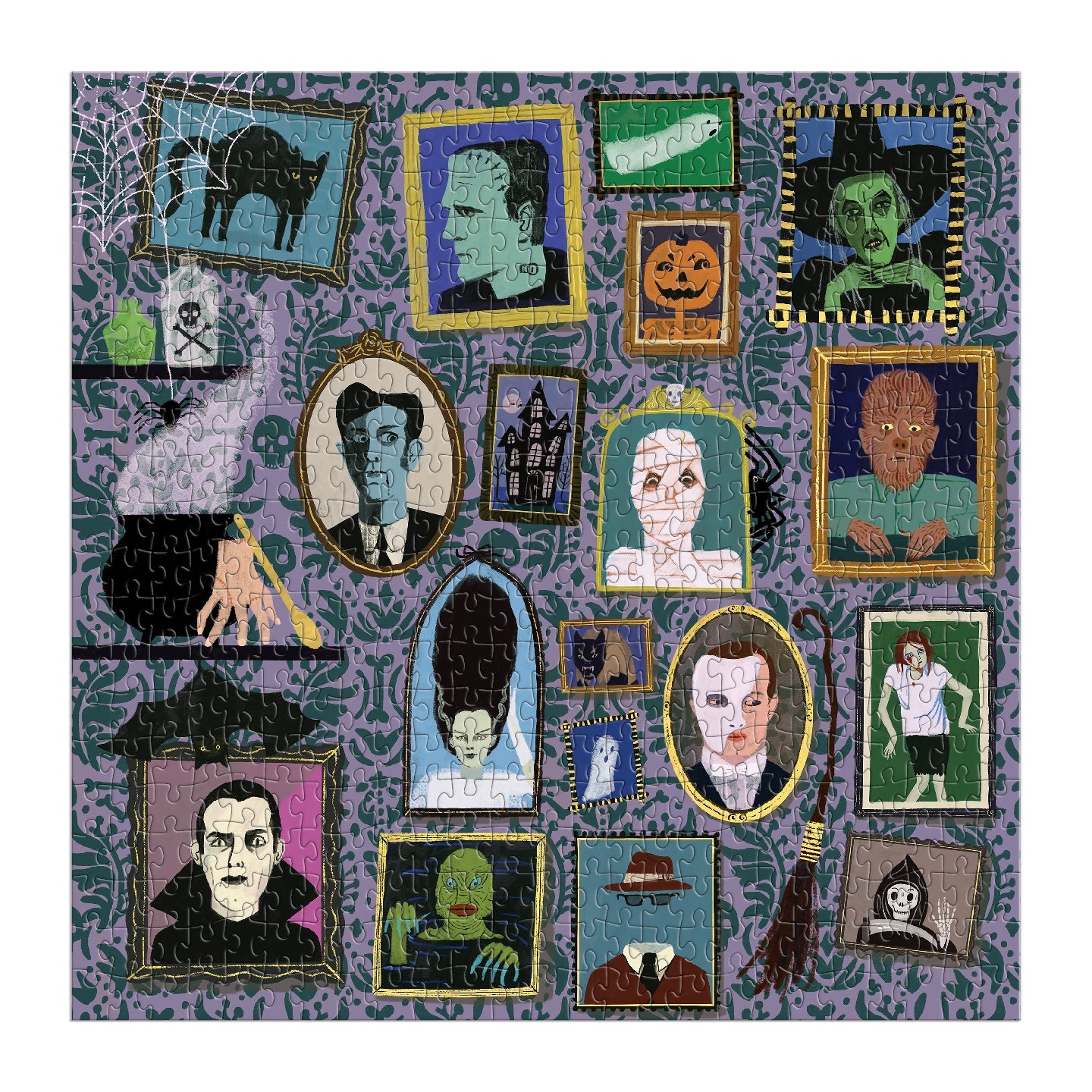 GALISON Spooky Portraits 500 Piece Foil Puzzle