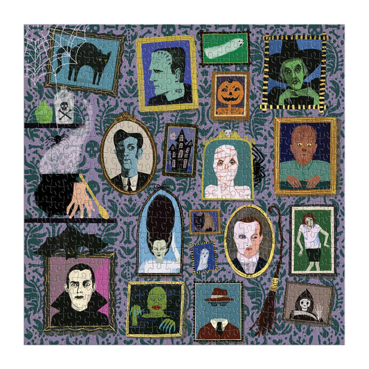 GALISON Spooky Portraits 500 Piece Foil Puzzle