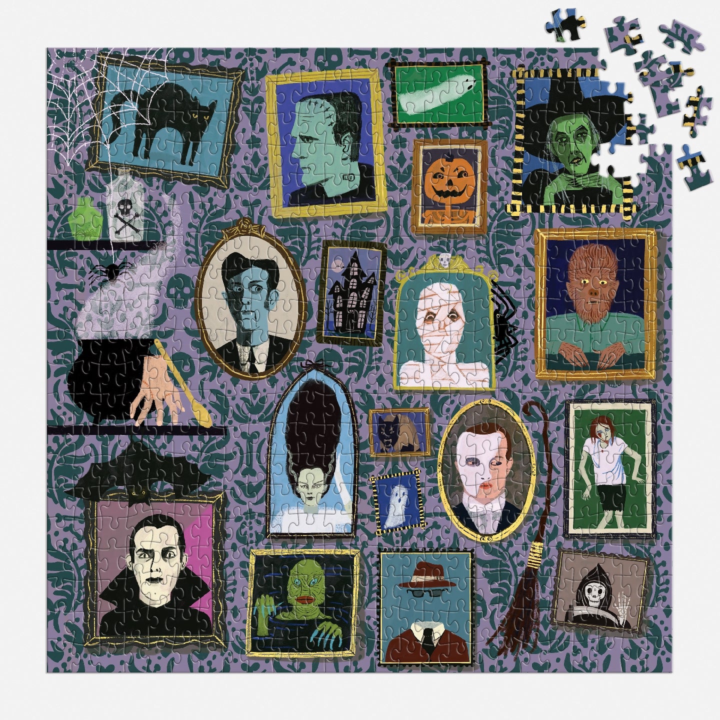 GALISON Spooky Portraits 500 Piece Foil Puzzle