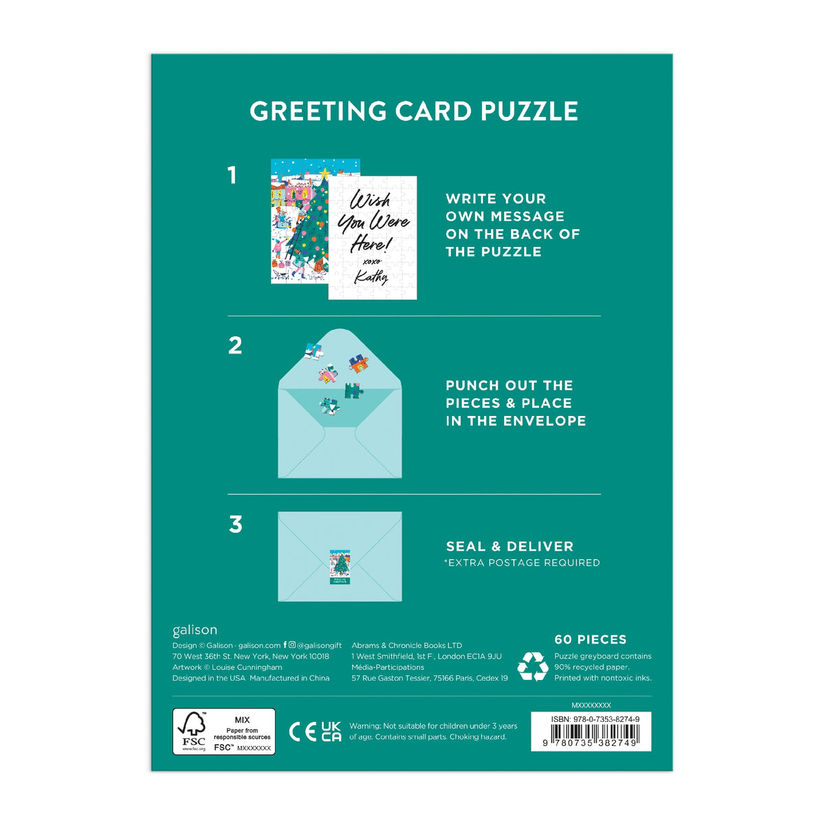 GALISON Merry & Bright Greeting Card Puzzle