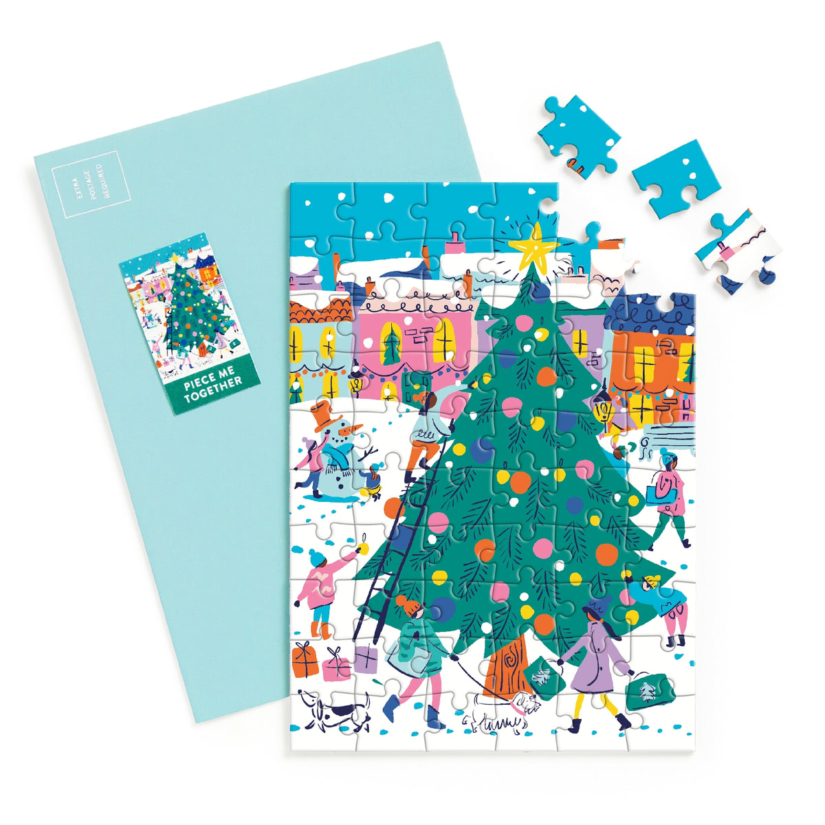 GALISON Merry & Bright Greeting Card Puzzle