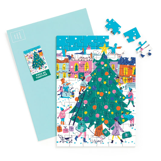 GALISON Merry & Bright Greeting Card Puzzle