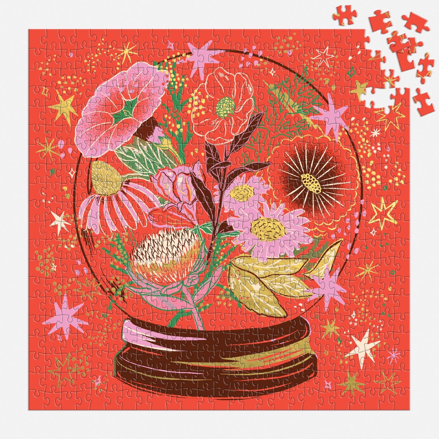 GALISON Flower Gazing 500 Piece Foil Puzzle