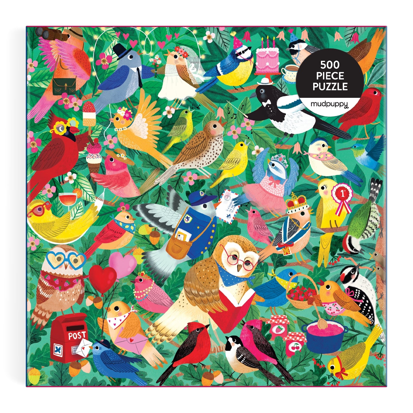 MUDPUPPY Birding Around 500 Piece Family Puzzle