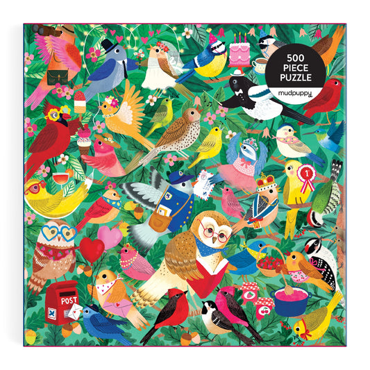 MUDPUPPY Birding Around 500 Piece Family Puzzle