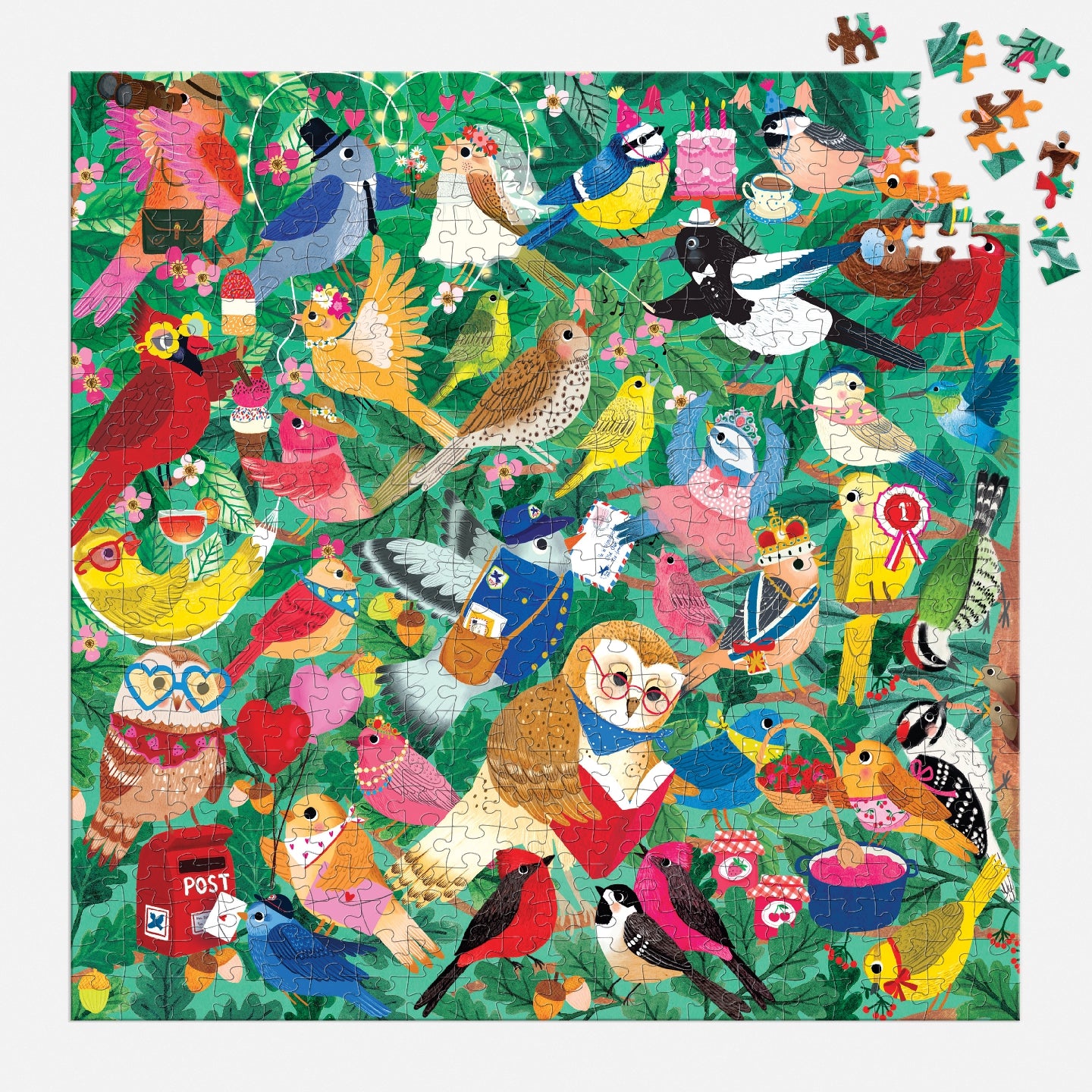 MUDPUPPY Birding Around 500 Piece Family Puzzle