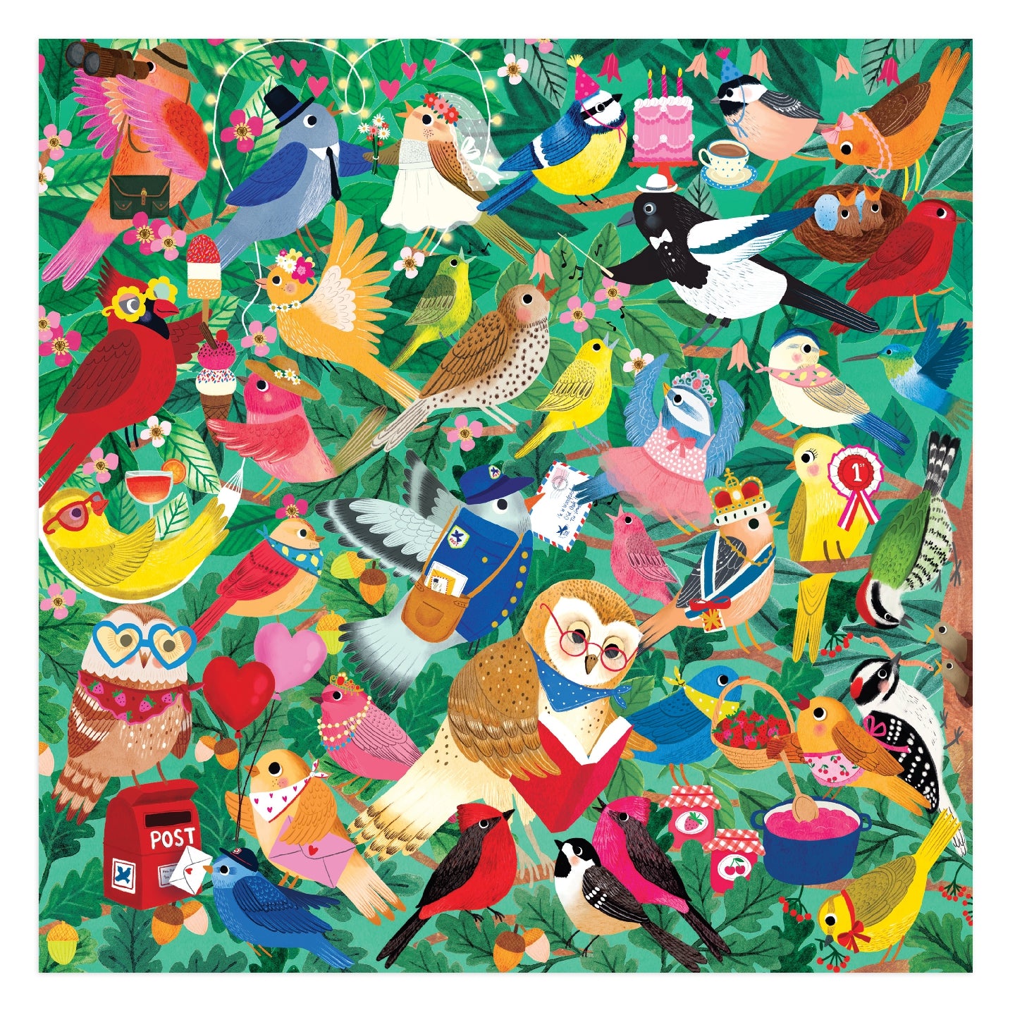 MUDPUPPY Birding Around 500 Piece Family Puzzle