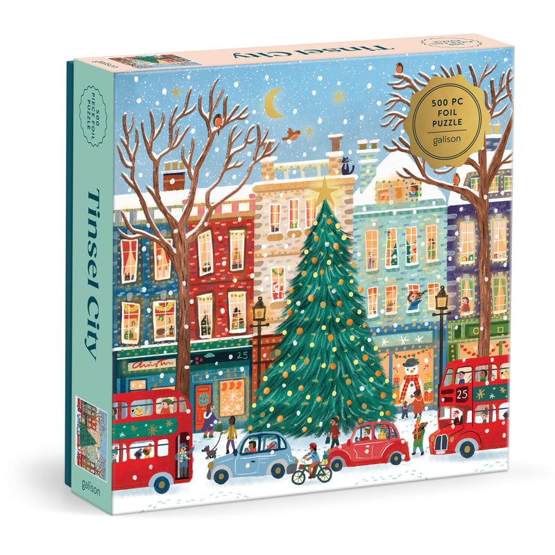 GALISON Tinsel City 500 Piece Foil Puzzle