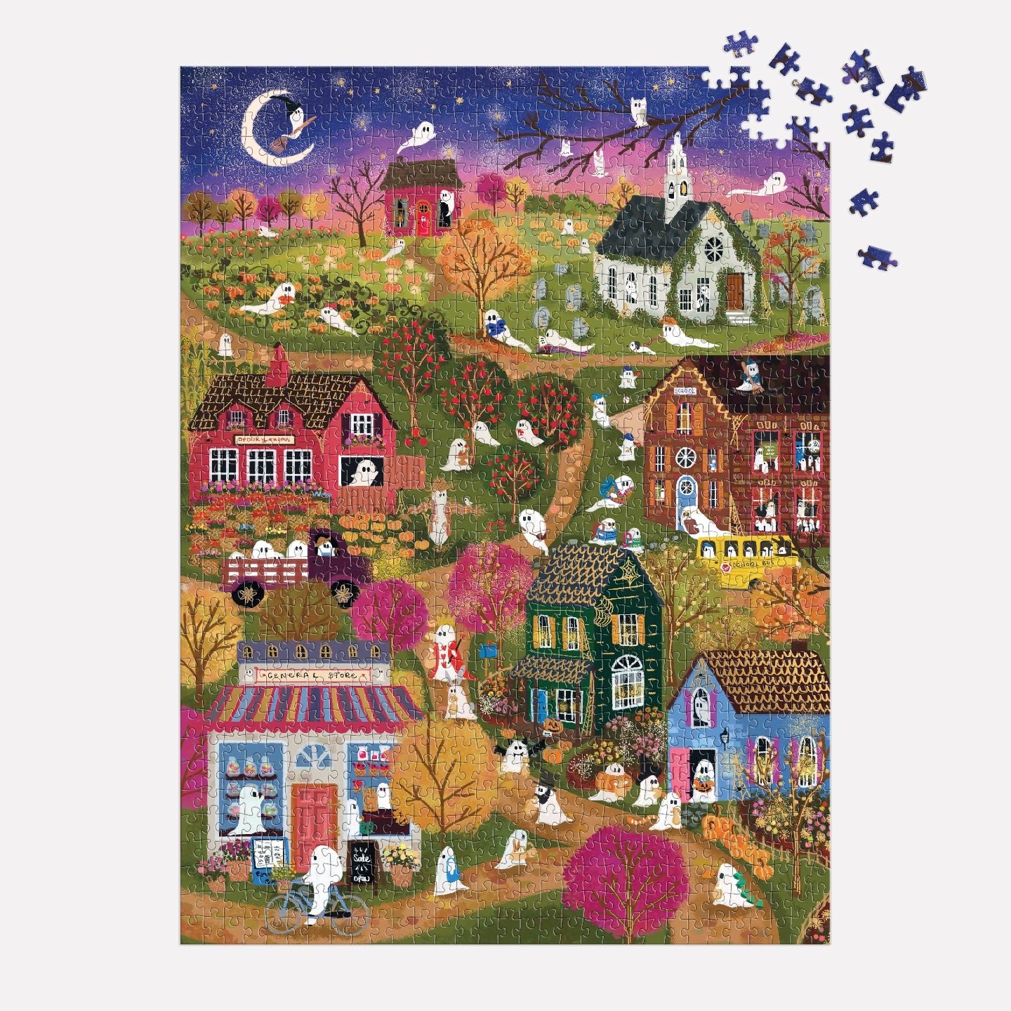 GALISON Joy Laforme Spooky Village 1000 Piece Foil Puzzle