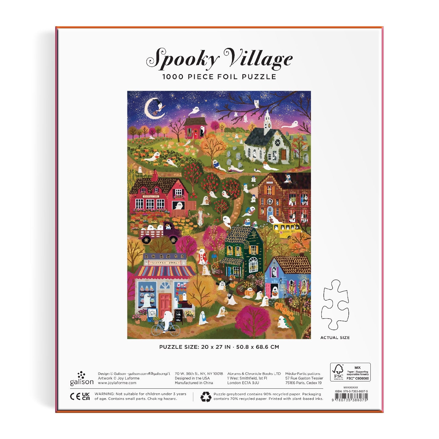 GALISON Joy Laforme Spooky Village 1000 Piece Foil Puzzle