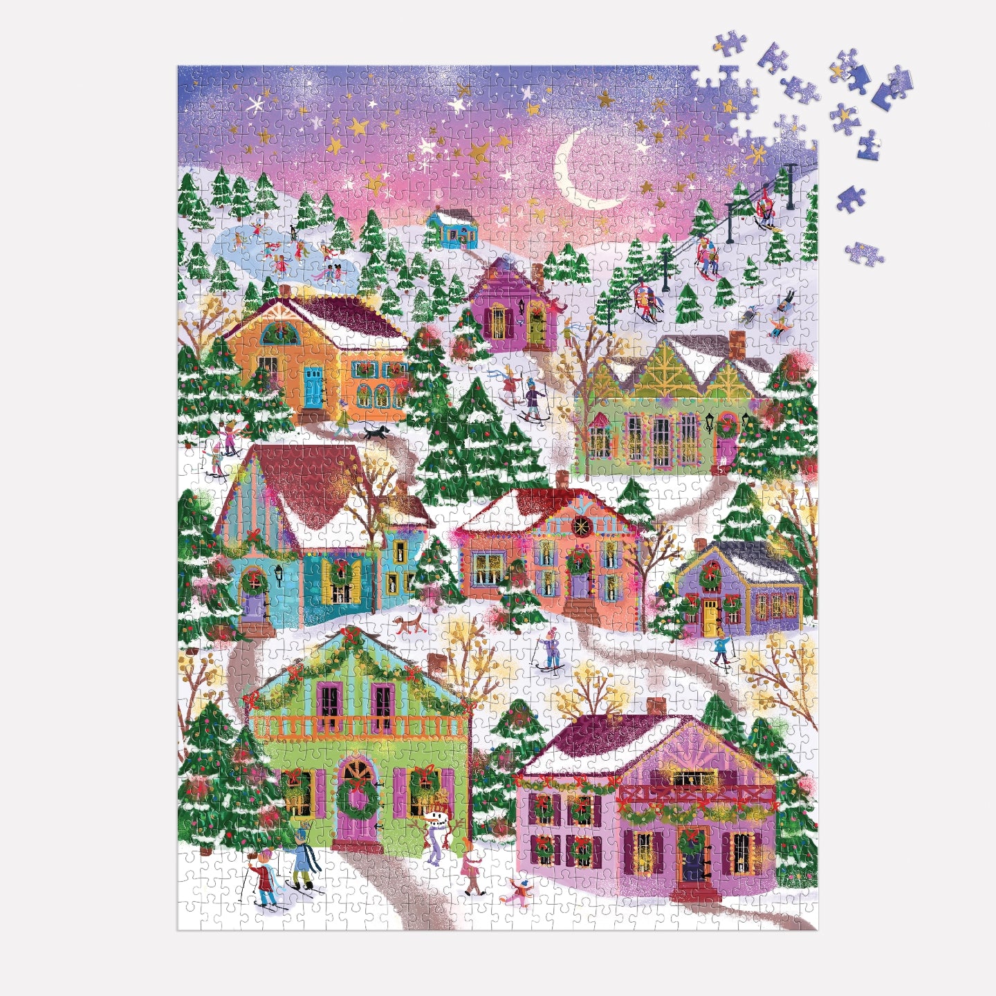 GALISON Joy Laforme Snowcap Village 1000 Piece Foil Puzzle