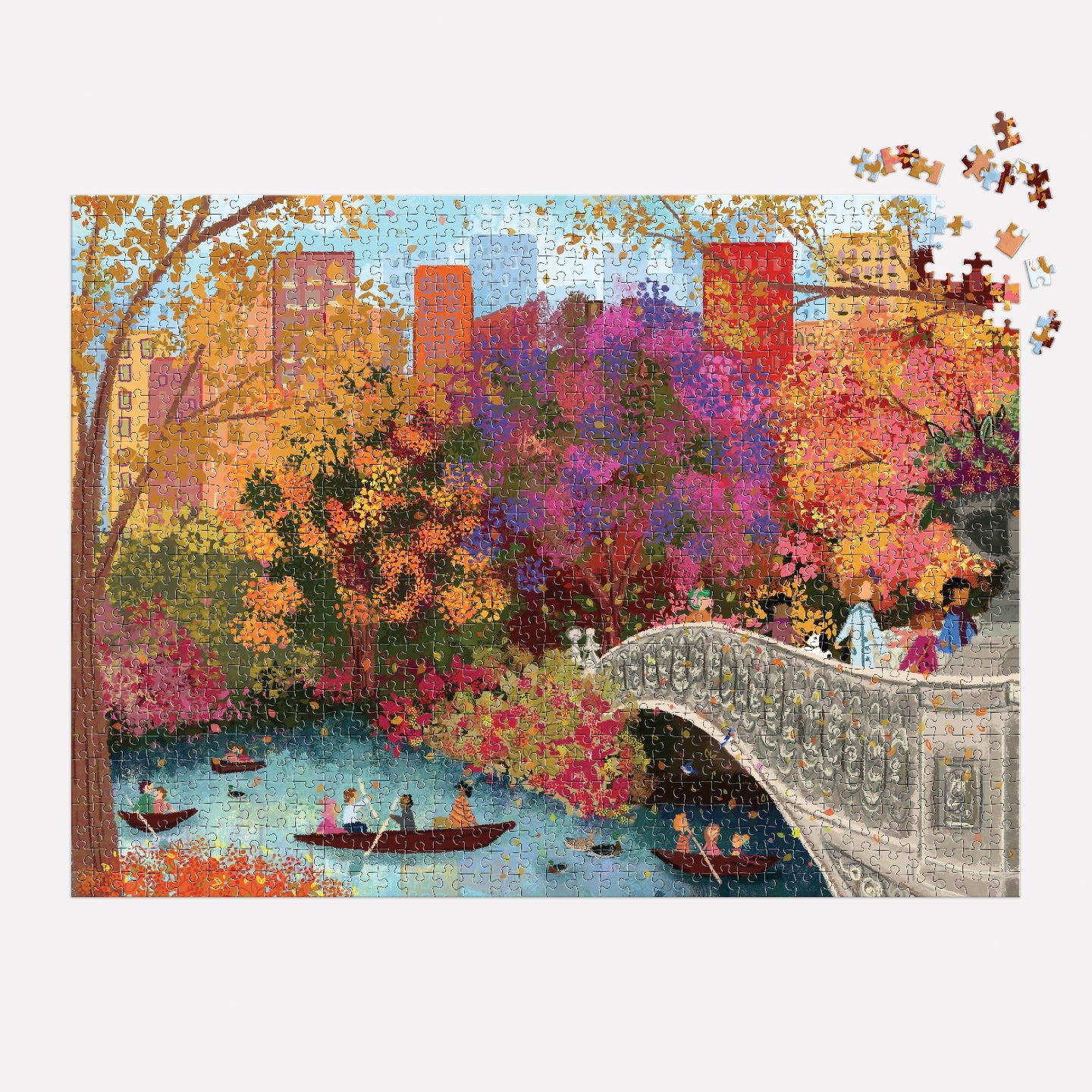 GALISON Joy Laforme Autumn on Bow Bridge 1000 Piece Puzzle