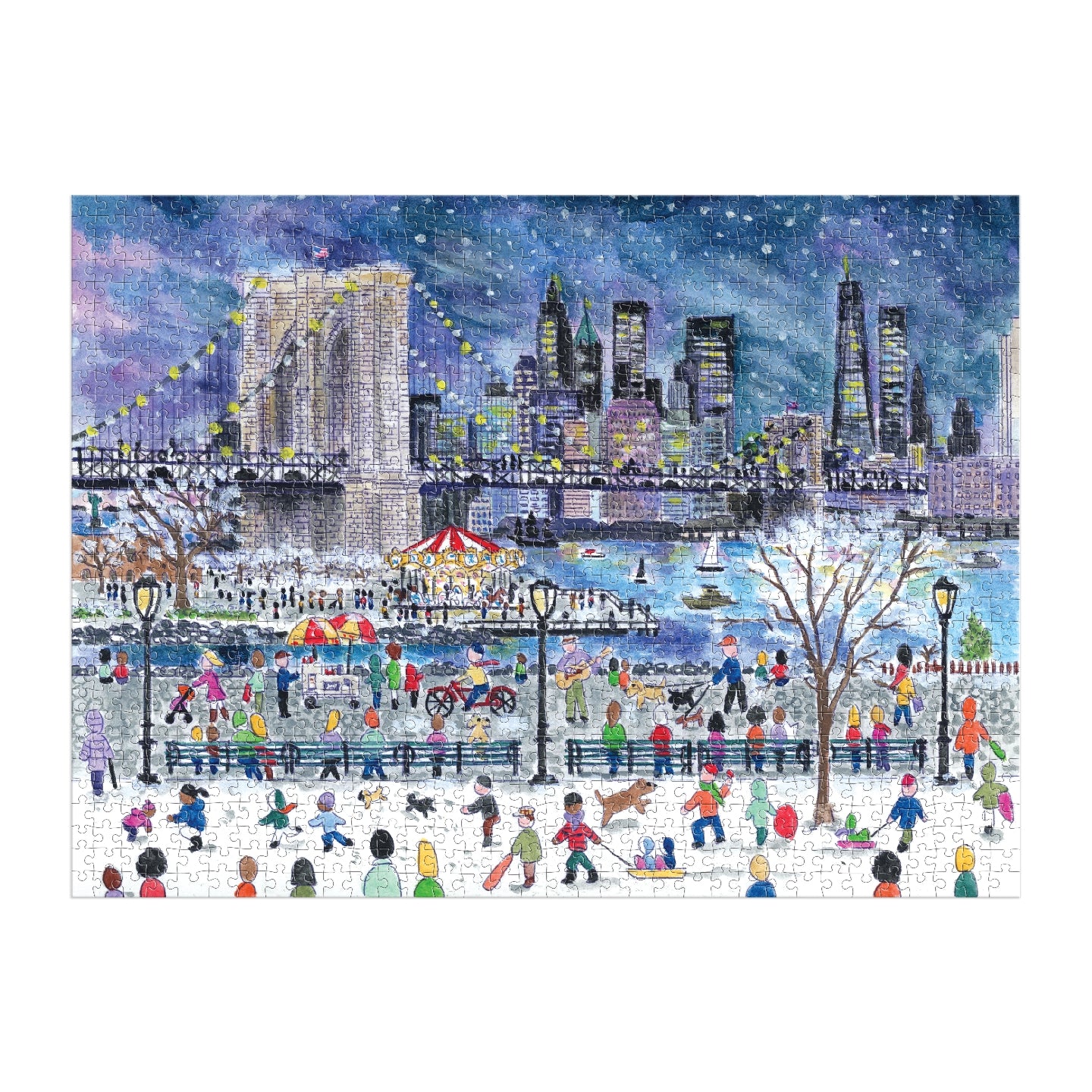 GALISON Michael Storrings Snowfall Over New York City 1000 Piece Puzzle