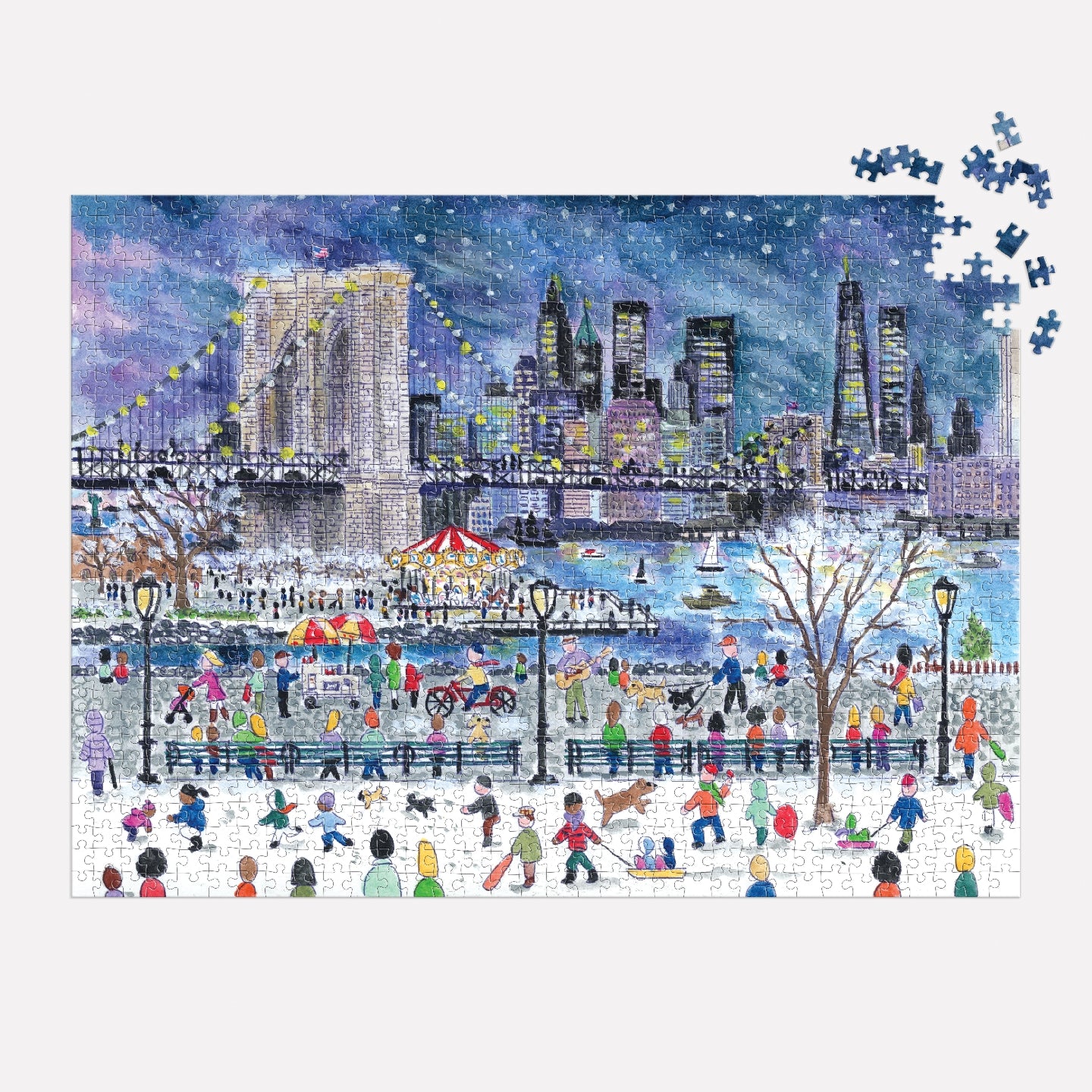 GALISON Michael Storrings Snowfall Over New York City 1000 Piece Puzzle