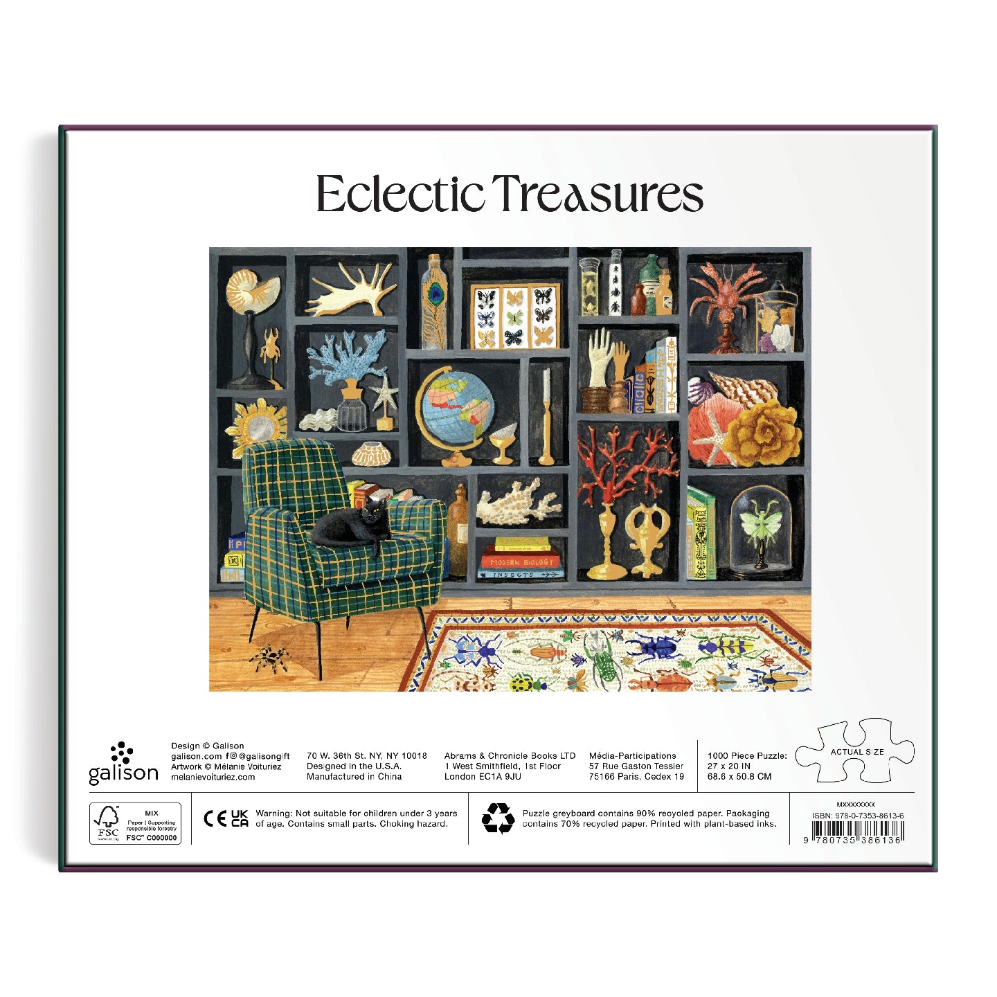 GALISON Eclectic Treasures 1000 Piece Foil Puzzle