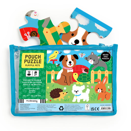 MUDPUPPY Playful Pets 12 Piece Pouch Puzzle