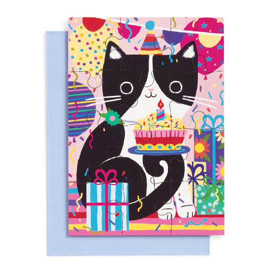 GALISON Purr-fect Cat Birthday Greeting Card Puzzle