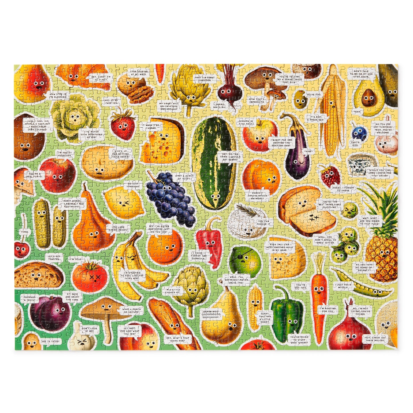 BRASS MONKEY Googly Food 1000 Piece Puzzle