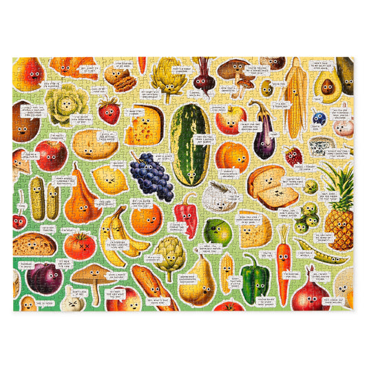 BRASS MONKEY Googly Food 1000 Piece Puzzle