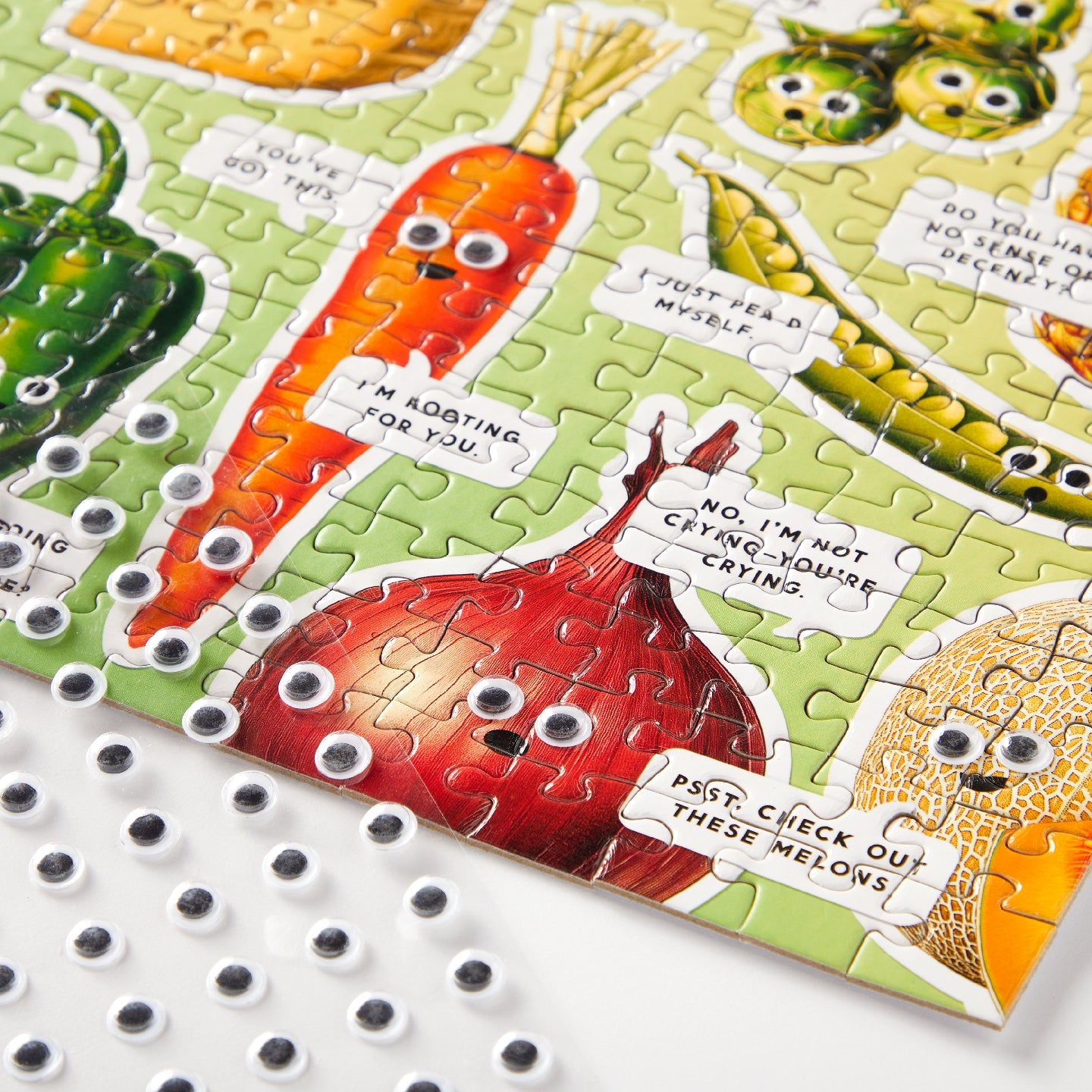 BRASS MONKEY Googly Food 1000 Piece Puzzle
