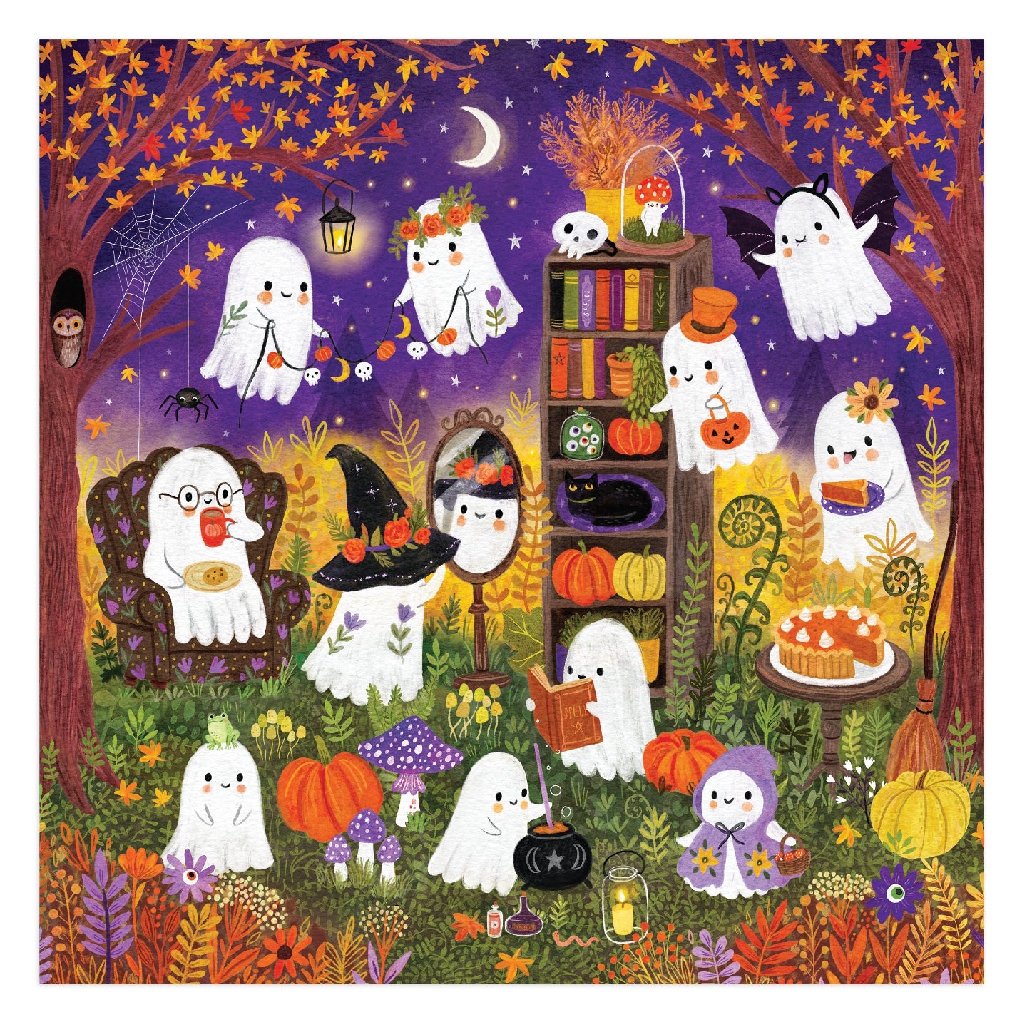 MUDPUPPY Ghostly Gathering 500 Piece Family Puzzle