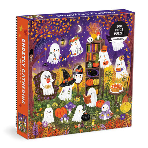 MUDPUPPY Ghostly Gathering 500 Piece Family Puzzle