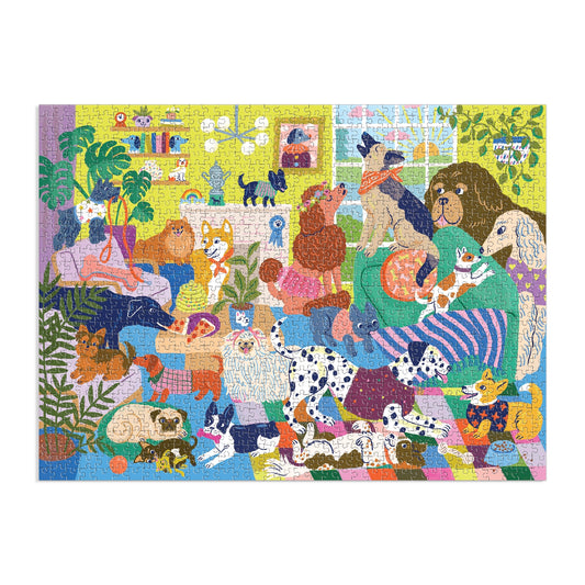 MUDPUPPY GALISON Good Dog Club 1000 Piece Family Puzzle
