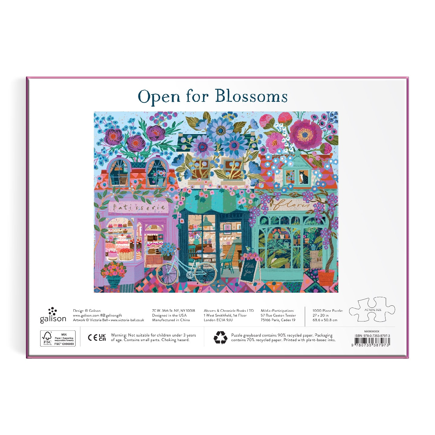 GALISON Victoria Ball Open For Blossoms 1000 Piece Puzzle