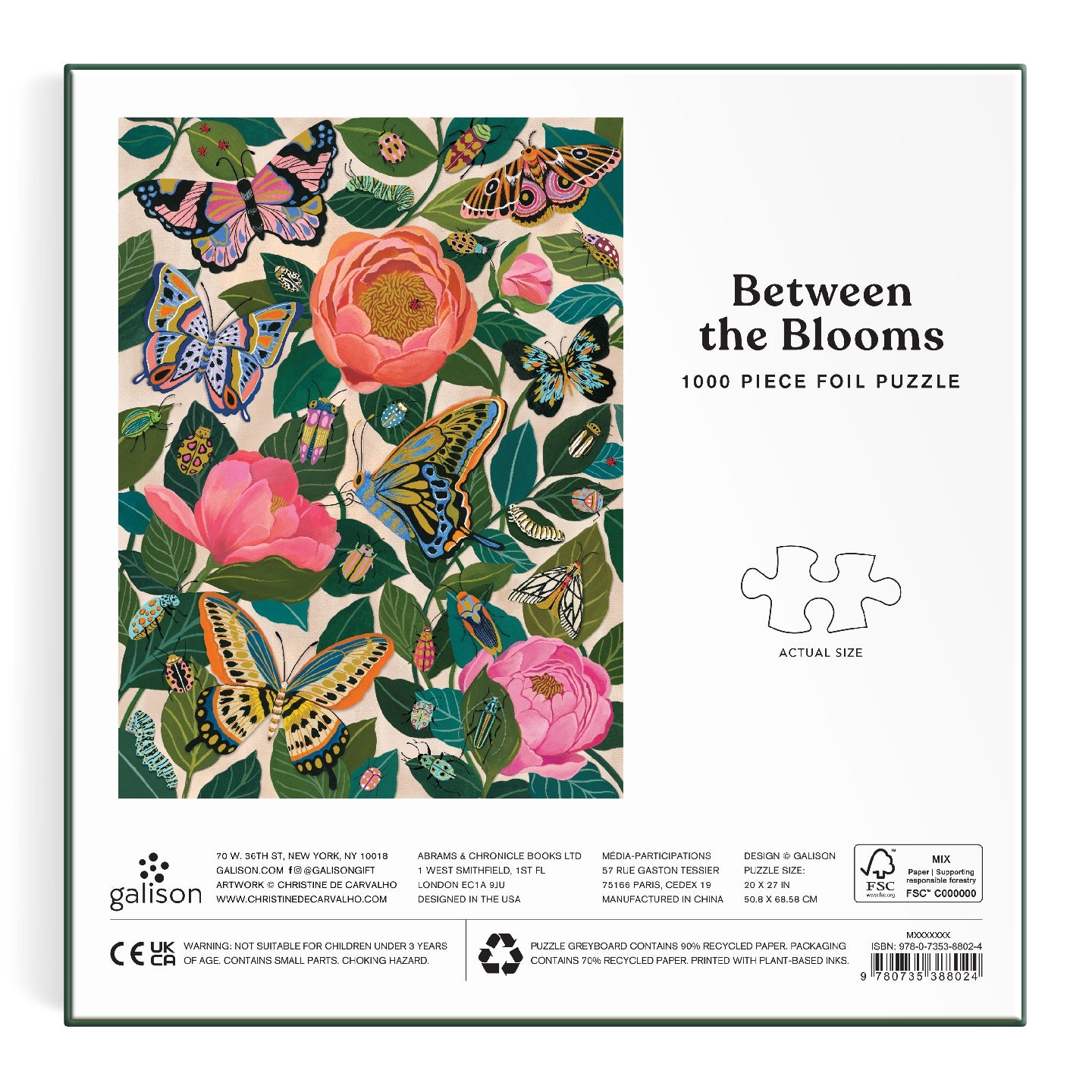 GALISON Between the Blooms 1000 Piece Foil Puzzle