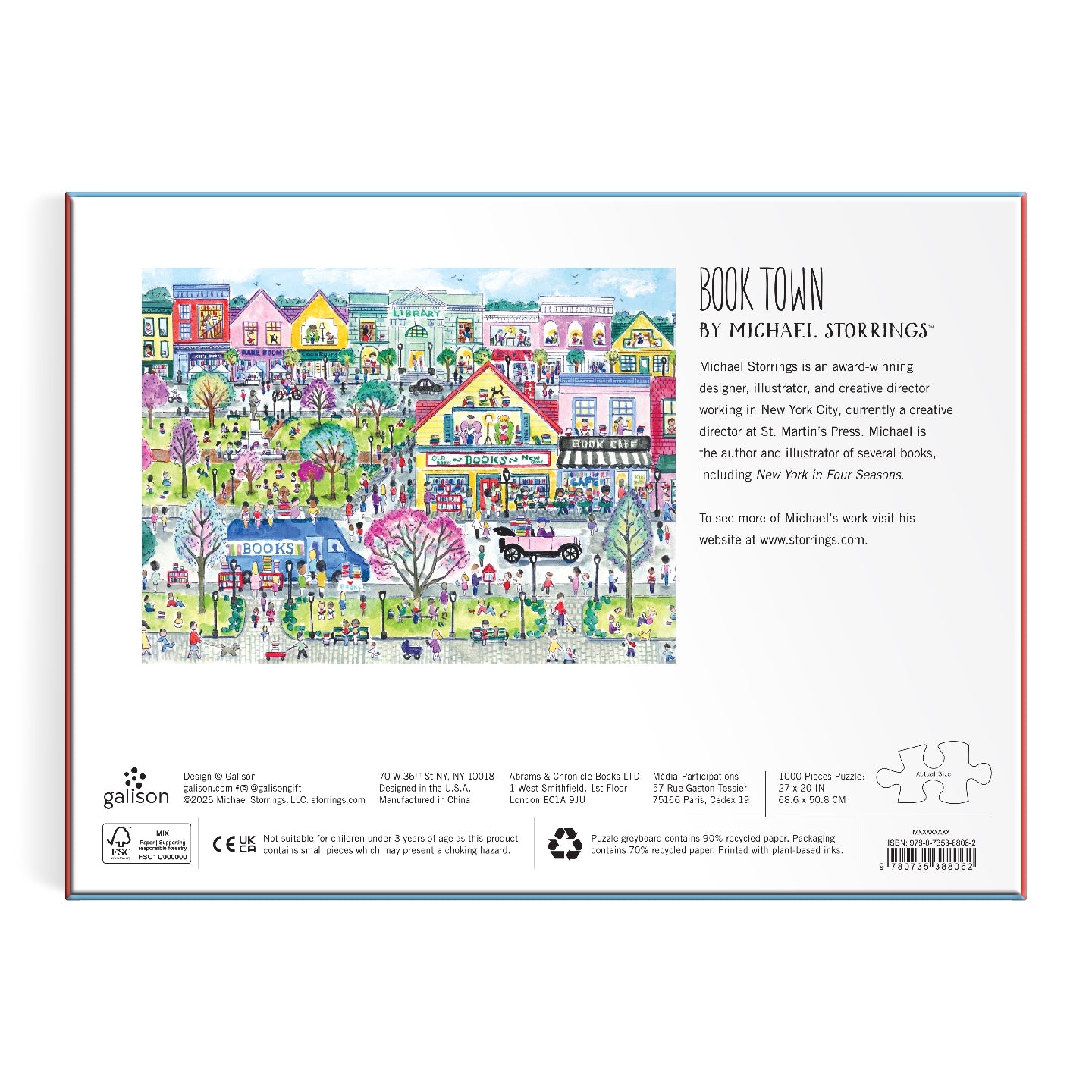 GALISON Michael Storrings Book Townscape 1000 Piece Puzzle