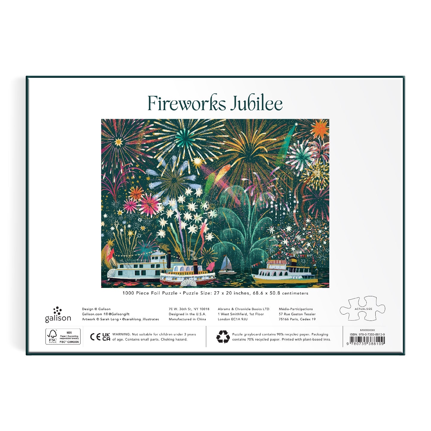 GALISON Fireworks Jubilee 1000 Piece Foil Puzzle